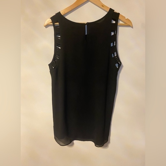 Naked Zebra Black Tank with cutouts size Large - Picture 3 of 3
